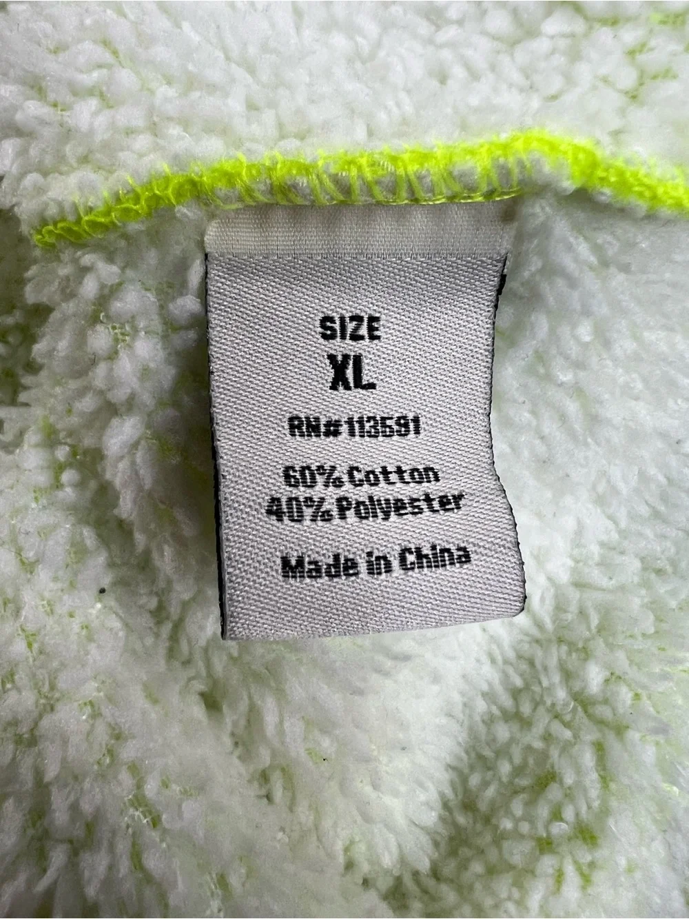 Men's Neon Yellow Crewneck Hoodie - Bright High-Visibility Pullover